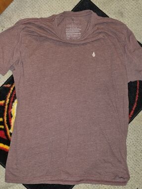 Volcom Men's Heather Mauve Short Sleeve Crew Tee